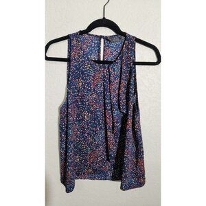 Zara Trafaluc Blouse Womens Small Sleeveless Floral Multicolor Tank Top Shirt
